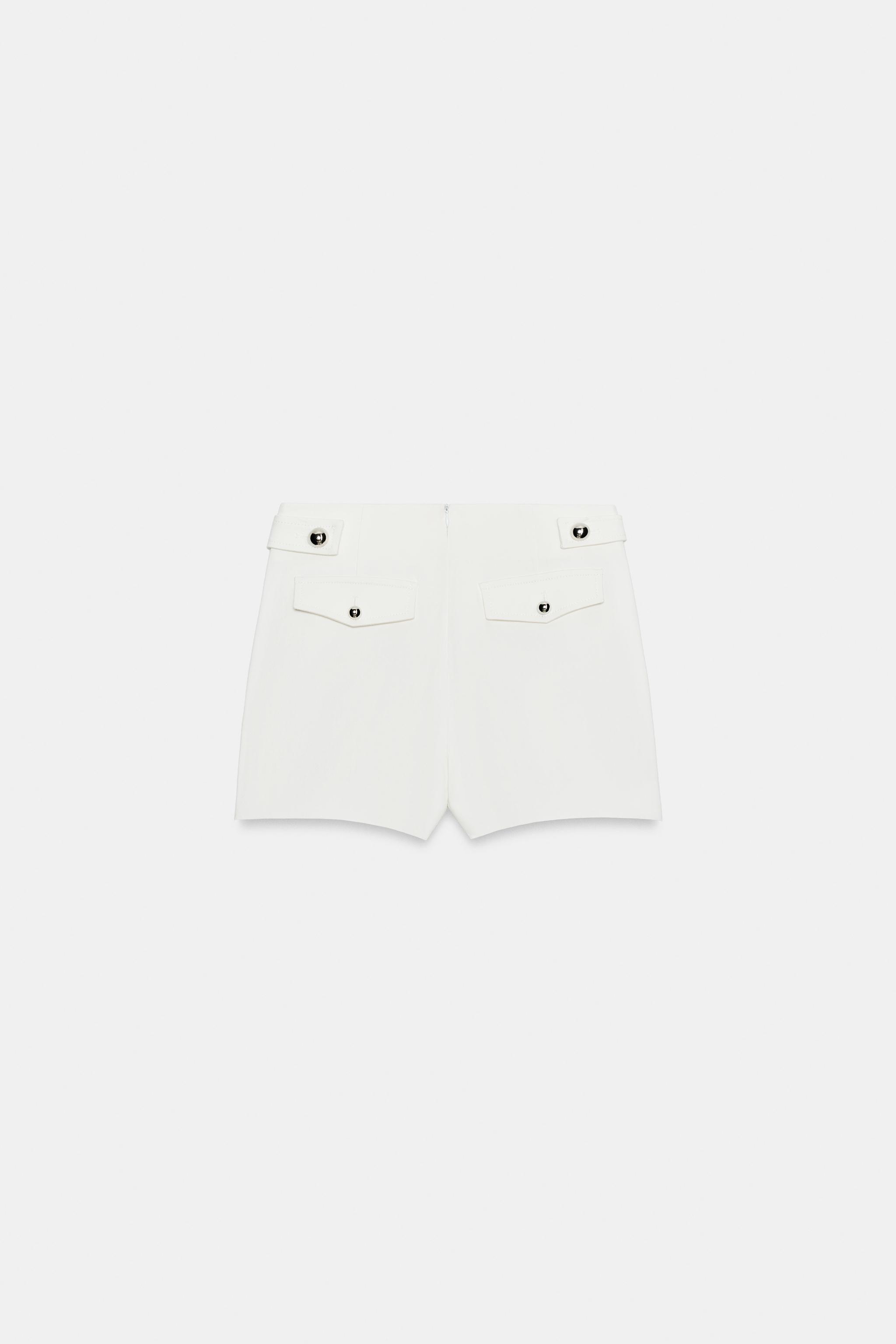 METALLIC BUTTON SHORTS
